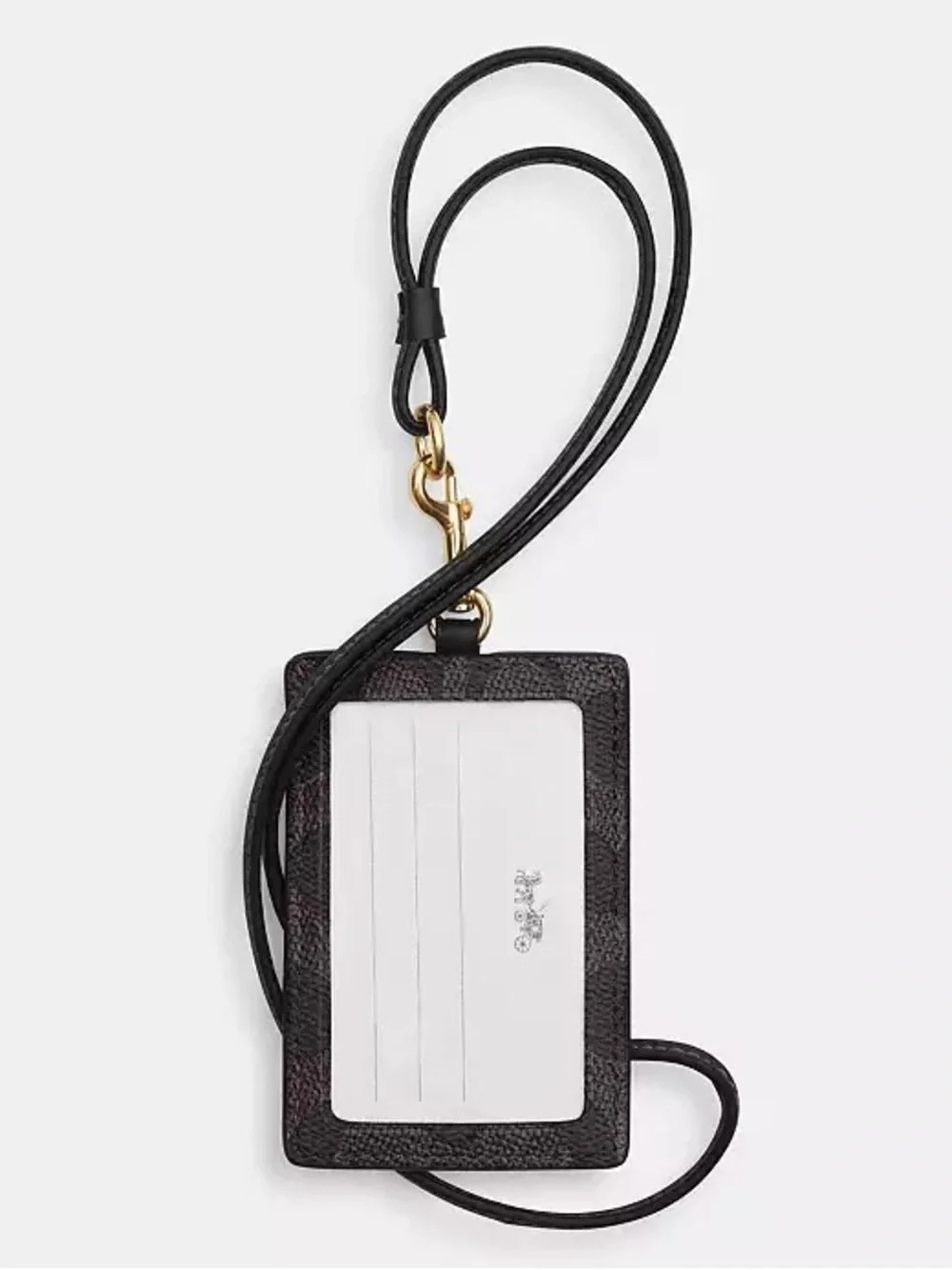 Coach Id Lanyard In Signaure Canvas NWT